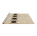 Sideview of Machine Washable Transitional Moccasin Beige Rug, wshpat2212brn