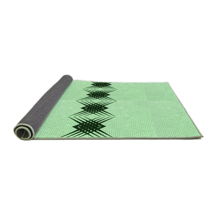 Thickness of Patterned Mint Green Rug, pat2212grn