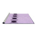 Sideview of Machine Washable Transitional Orchid Purple Rug, wshpat2212pur