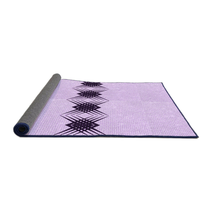Thickness of Patterned Orchid Purple Rug, pat2212pur