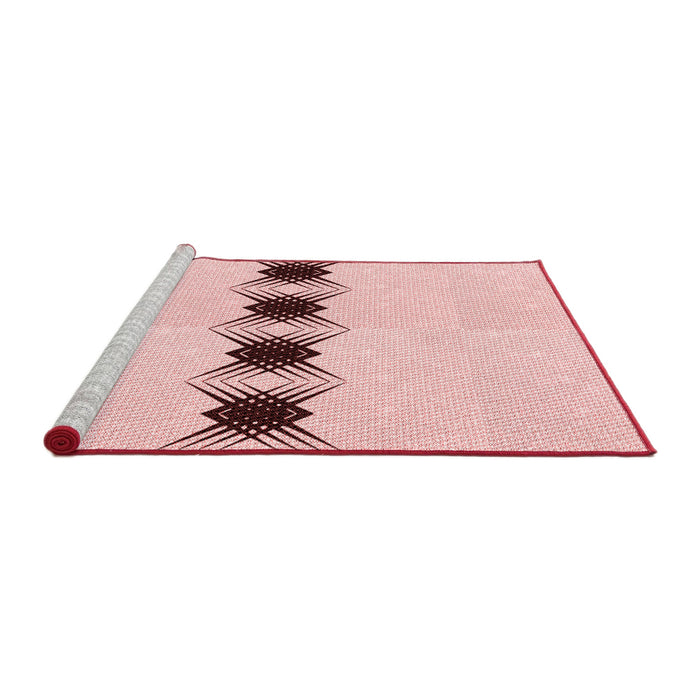 Sideview of Machine Washable Transitional Pink Rug, wshpat2212rd