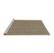 Sideview of Machine Washable Transitional Khaki Gold Rug, wshpat2214brn