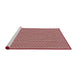 Sideview of Machine Washable Transitional Saffron Red Rug, wshpat2214rd