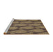 Sideview of Machine Washable Transitional Peru Brown Rug, wshpat2215brn