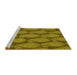 Sideview of Machine Washable Transitional Dark Bronze Brown Rug, wshpat2215yw