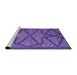 Sideview of Machine Washable Transitional Amethyst Purple Rug, wshpat2216pur