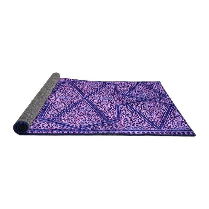 Thickness of Patterned Amethyst Purple Rug, pat2216pur