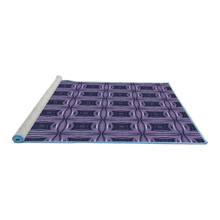 Sideview of Machine Washable Transitional Light Purple Rug, wshpat2217blu