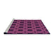 Sideview of Machine Washable Transitional Magenta Pink Rug, wshpat2217pur