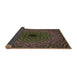 Thickness of Patterned Purple Lily Purple Rug, pat2218brn