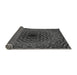 Thickness of Patterned Charcoal Black Rug, pat2218gry