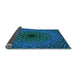 Thickness of Patterned Light Sea Green Rug, pat2218lblu