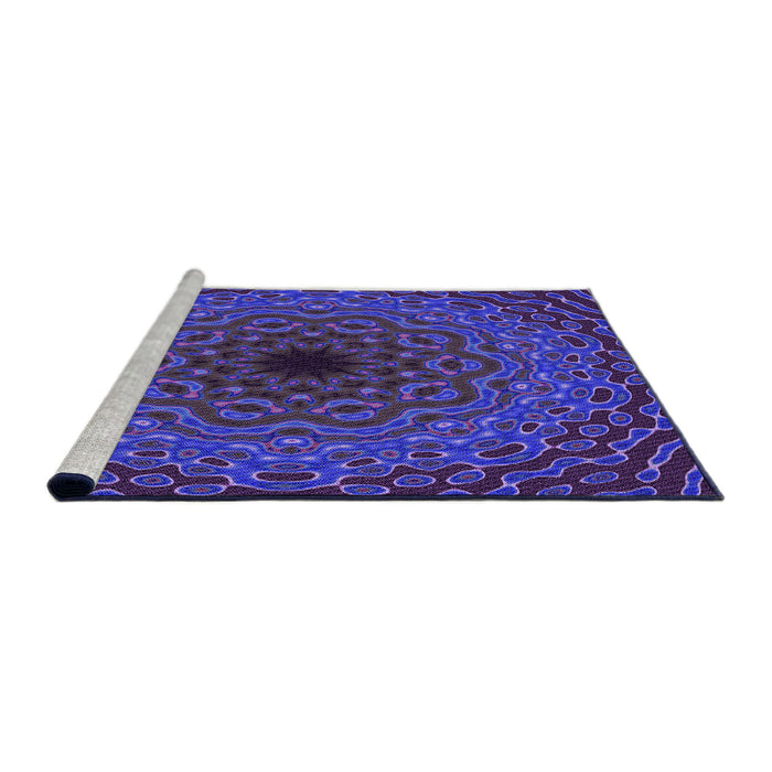 Sideview of Machine Washable Transitional Purple Rug, wshpat2218pur
