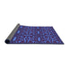 Thickness of Patterned Blue Rug, pat2219pur