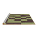 Sideview of Machine Washable Transitional Green Rug, wshpat222brn