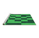 Sideview of Machine Washable Transitional Deep Emerald Green Rug, wshpat222grn