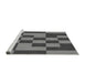 Sideview of Machine Washable Transitional Gunmetal Gray Rug, wshpat222gry