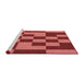 Sideview of Machine Washable Transitional Red Rug, wshpat222rd