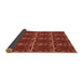 Thickness of Patterned Red Rug, pat2220brn