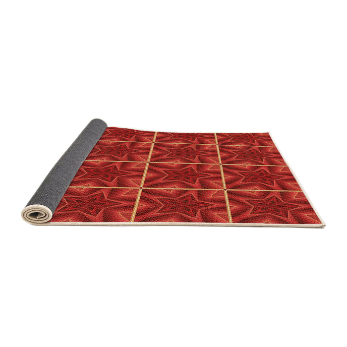 Thickness of Patterned Red Rug, pat2220org