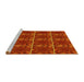 Sideview of Machine Washable Transitional Orange Red Orange Rug, wshpat2220yw