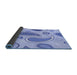 Thickness of Patterned Sea Blue Rug, pat2221blu