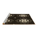 Sideview of Machine Washable Transitional Black Rug, wshpat2222brn