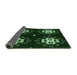 Thickness of Patterned Green Rug, pat2222grn