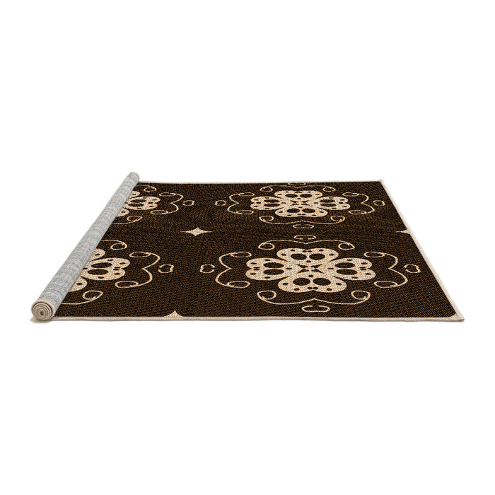 Sideview of Machine Washable Transitional Black Rug, wshpat2222org