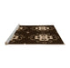 Sideview of Machine Washable Transitional Black Rug, wshpat2222org