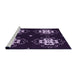 Sideview of Machine Washable Transitional Purple Sage Bush Purple Rug, wshpat2222pur