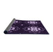 Thickness of Patterned Purple Sage Bush Purple Rug, pat2222pur