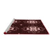 Sideview of Machine Washable Transitional Chocolate Brown Rug, wshpat2222rd