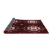 Thickness of Patterned Chocolate Brown Rug, pat2222rd