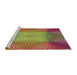 Sideview of Machine Washable Transitional Pistachio Green Rug, wshpat2223brn