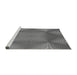 Sideview of Machine Washable Transitional Grey Gray Rug, wshpat2223gry