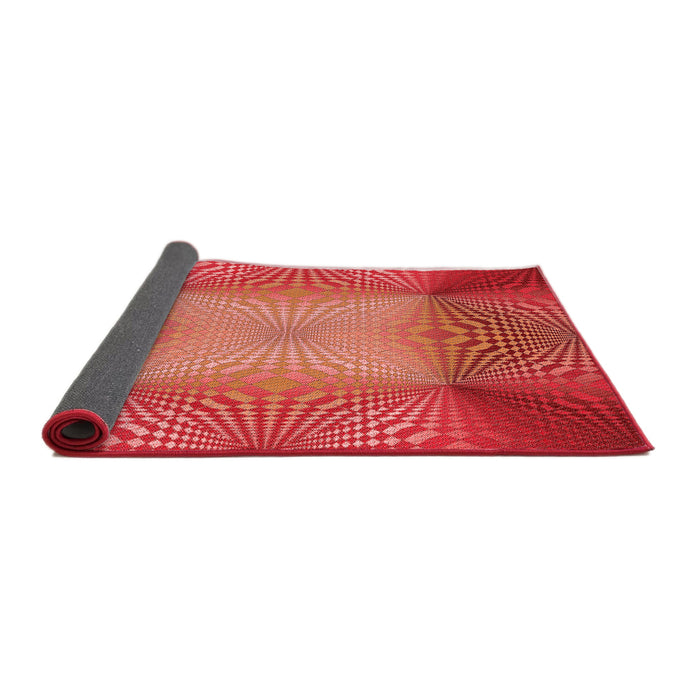 Thickness of Patterned Red Rug, pat2223rd