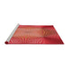 Sideview of Machine Washable Transitional Red Rug, wshpat2223rd