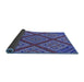 Thickness of Patterned Amethyst Purple Rug, pat2224blu