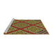 Sideview of Machine Washable Transitional Pistachio Green Rug, wshpat2224brn