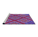 Sideview of Machine Washable Transitional Dark Magenta Purple Rug, wshpat2224pur