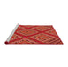 Sideview of Machine Washable Transitional Bright Orange Rug, wshpat2224rd
