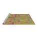 Sideview of Machine Washable Transitional Brown Rug, wshpat2225brn