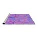 Sideview of Machine Washable Transitional Bright Lilac Purple Rug, wshpat2225pur