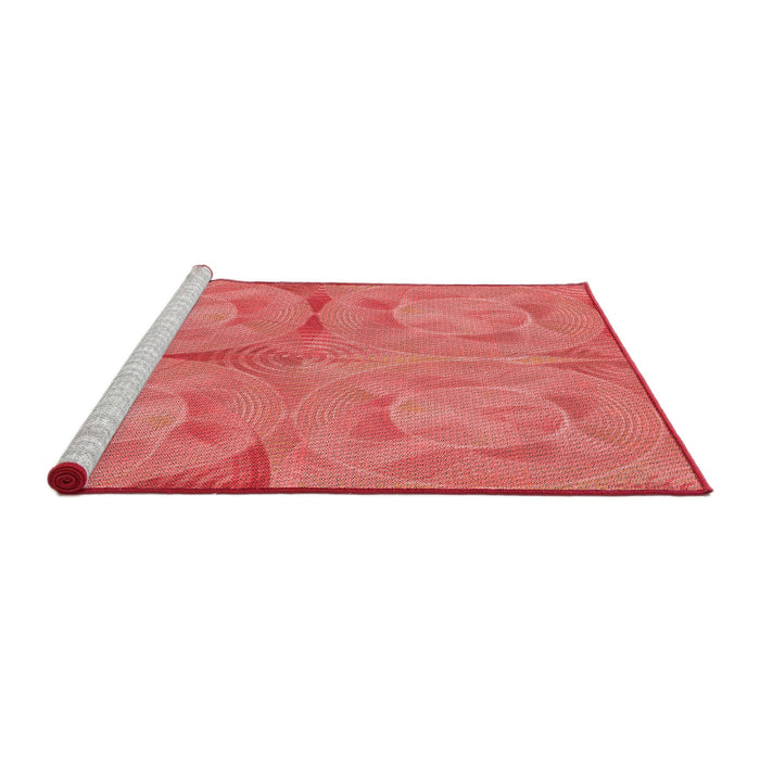 Sideview of Machine Washable Transitional Red Rug, wshpat2225rd
