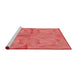 Sideview of Machine Washable Transitional Red Rug, wshpat2225rd