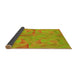 Thickness of Patterned Green Rug, pat2225yw