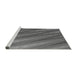 Sideview of Machine Washable Transitional Dark Gray Rug, wshpat2226gry