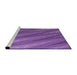 Sideview of Machine Washable Transitional Purple Rug, wshpat2226pur