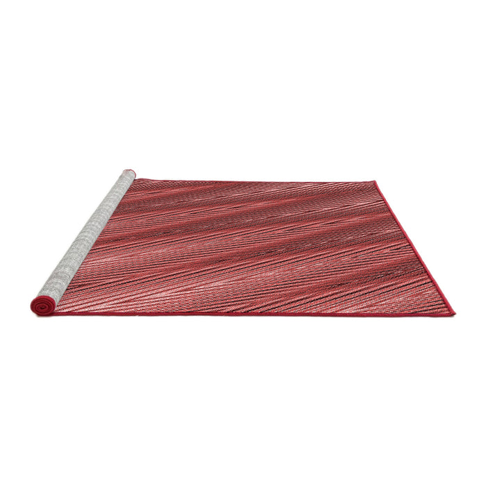 Sideview of Machine Washable Transitional Tomato Red Rug, wshpat2226rd